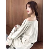 【吉田朱里】タックスリーブオフショルスウェット ※BLACK WEB限定カラー | dazzlin | 詳細画像49