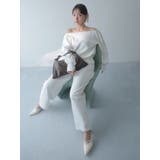 【吉田朱里】タックスリーブオフショルスウェット ※BLACK WEB限定カラー | dazzlin | 詳細画像7