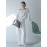 【吉田朱里】タックスリーブオフショルスウェット ※BLACK WEB限定カラー | dazzlin | 詳細画像8