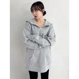 【吉田朱里】ストーンアートハーフジップフーディ | dazzlin | 詳細画像12