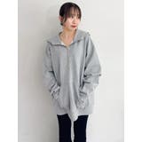 【吉田朱里】ストーンアートハーフジップフーディ | dazzlin | 詳細画像13