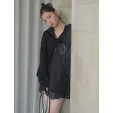 【吉田朱里】ストーンアートハーフジップフーディ | dazzlin | 詳細画像2