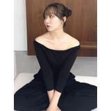 【吉田朱里】温感・セラミド加工カップインオフショルインナー | dazzlin | 詳細画像8