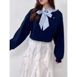 ボウタイシャツレイヤードスウェット | dazzlin | 詳細画像22