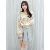 アーガイルオーバーニットトップス | dazzlin | 詳細画像12