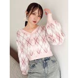 アーガイルオーバーニットトップス | dazzlin | 詳細画像24