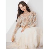 アーガイルオーバーニットトップス | dazzlin | 詳細画像4