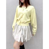 イエロー | プレートシンプルカーディガン | dazzlin