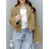 ベージュ | テーラーカラーショートジャケット | dazzlin