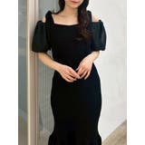 【WEB限定】シフォンスリーブリブニットワンピース | dazzlin | 詳細画像1 
