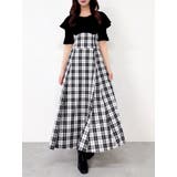 ビッグカラーチェックコルセットワンピース | dazzlin | 詳細画像7 