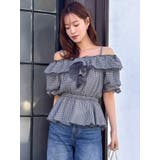 ミックス | シアーペプラムボリュームオフショルトップス | dazzlin