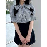 ミックス | ペプラムタックボウタイブラウス | dazzlin