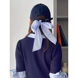 ネイビー | 【UV】バックリボンロゴシシュウキャップ | dazzlin