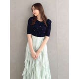 バックリボンビジューニットトップス | dazzlin | 詳細画像8 