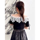 レースオフショルニットトップス | dazzlin | 詳細画像6