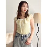 イエロー | 【WEB限定】ティアードカラーコンビトップス | dazzlin