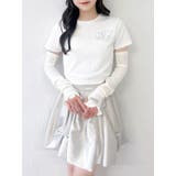 【UV】ラインストーンモチーフコンパクトTシャツ | dazzlin | 詳細画像13 