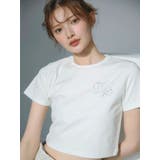 【UV】ラインストーンモチーフコンパクトTシャツ | dazzlin | 詳細画像5 