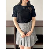 ブラック | 【WEB限定】リボンストーンプチTシャツ | dazzlin