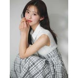 オフホワイト | シャツカラーノースリコルセットワンピース | dazzlin
