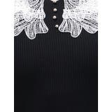 オーバーラップレースニットトップス | dazzlin | 詳細画像33
