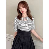 オフホワイト | 【WEB限定】リボンレイヤードTシャツ | dazzlin