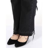 バックスリットカットジャストウエストフレアジーンズ | EMODA | 詳細画像15