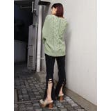 バックスリットカットジャストウエストフレアジーンズ | EMODA | 詳細画像3