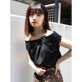 ブラック | バンドオフショルダートップ | EMODA