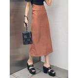 オレンジ | ウエストカーブロングスカート | EMODA