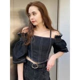 最安値に挑戦！ デニムオフショルダートップ[品番：MKSW0037639]｜EMODA（エモダ トップス