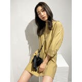 ベージュ | タックスリーブニットワンピース | EMODA