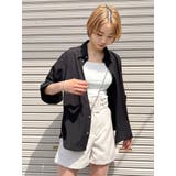ブラック | 【セットアップ着用可】ボーイズワイドシャツ | EMODA