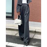 グレー | ウールブレンドワイドパンツ | EMODA