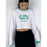 グリーン | ショートマークロゴロングTシャツ | EMODA