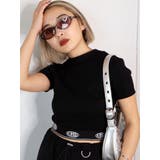 ブラック | ジャガードフィットTシャツ | EMODA