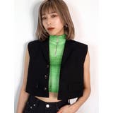 ブラック | クロップドスーツベスト | EMODA