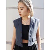 ネイビー | クロップドスーツベスト | EMODA