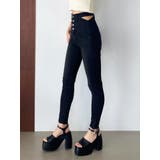 アシメスリットハイウエストパギンス | EMODA | 詳細画像3 