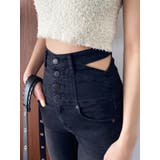 アシメスリットハイウエストパギンス | EMODA | 詳細画像4 