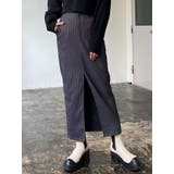 ストライプハイウエストロングスカート | EMODA | 詳細画像4