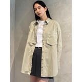 ベージュ | 2WAYオーバーシャツ | EMODA