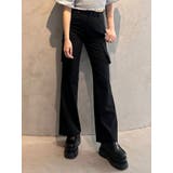 ブラック | アウトポケットフレアパンツ | EMODA