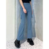 ブルー | アウトポケットフレアパンツ | EMODA