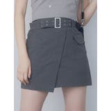 グレー | ラップベルトミニスカート | EMODA