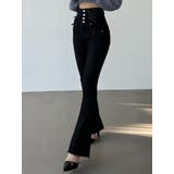 Wレースアップハイウエストフレアパギンス | EMODA | 詳細画像25 