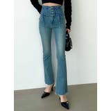 Wレースアップハイウエストフレアパギンス | EMODA | 詳細画像35 