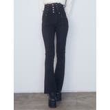 Wレースアップハイウエストフレアパギンス | EMODA | 詳細画像5 