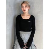 ブラック | プレートクロップトップ | EMODA